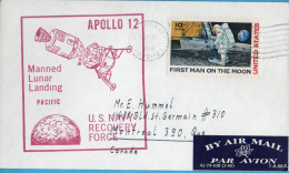 United States Apollo 12 USS Hornet Recovery Service For Manned Lunar Landing Salvage In The Pacific, E 2306.08 - North  America