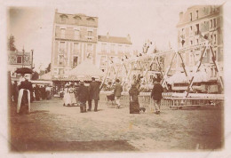 Bois Colombes * 1898 * Fête * Manège Carrousel Balançoires * Photo Ancienne 8.8x6.4cm - Autres & Non Classés