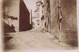 Chatel Guyon * 1898 * Rue Menant à L'église * Photo Ancienne 8.6x5.8cm - Châtel-Guyon