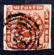 Danemark: Yvert N° 4, Cote 25€ - Used Stamps