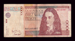 Colombia 10000 Pesos 1995 Pick 444a Bc/+ F/+ - Colombia