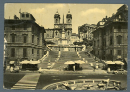 °°° Cartolina - Roma N. 115 Piazza Di Spagna - Trinità Dei Monti Viaggiata °°° - Fontana Di Trevi