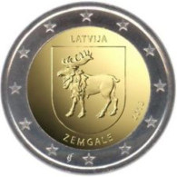 Letland-Lettonia 2018  2 Euro  Commemo "Zemgale" UNC Uit De Rol  UNC Du Rouleaux  !! - Letland