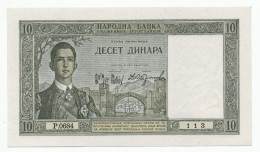 Yugoslavia, Jugoslawien - 10 Dinara 1939. P35, UNC. (Y014) - Yougoslavie