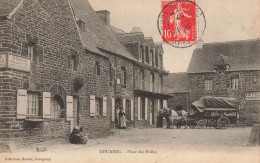 Gouarec * 1907 * Place Des Halles * Attelage D'un Marchand Ambulant * Hôtel LANNEZVAL * Villageois - Gouarec