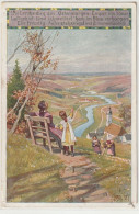 Paul Hay, Künstlerkarte, Frühling, Stempel Hindelang 1917 - Hey, Paul