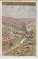 Paul Hay, Künstlerkarte, Frühling, Stempel Sonthofen 1917 - Hey, Paul