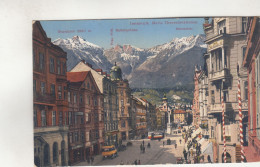 D489) INNSBRUCK - Maria Theresienstraße ... Brandjoch Sattelspitzen Kemacher U. Alte TRAMWAY Top Details 1932 - Lermoos