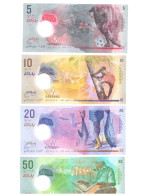 MALDIVES P-26Aa -- P-28a > 5,10,20,50 RUFFIYA 2015-2017, POLYMER, ALL UNC - Maldiven