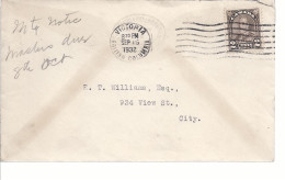 19588) Canada Victoria Post Mark Cancel 1932 - Cartas & Documentos