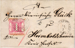 Thurn U Taxis, Brief Aus Oberkaufungen "54" Nach Heimboldhausen / Friedewald, Michel Nr. 38 - Lettres & Documents