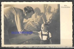 RARE NAZI Germany ADOLF HITLER WITH CHILDREN PHOTO POSTCARD RPPC By HOFFMANN PROPAGANDA EIN KINDERBLICK - Guerra 1939-45