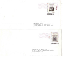 2011 L'OSSERVATORE ROMANO 2 BUSTE - Storia Postale