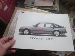 Old Poster Plakat Opel Ascona GT 5 Turing 31x21 Cm - Voitures