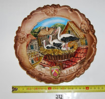 C272 Petite Assiette  - Souvenir D'Alsace - Céramique à Suspendre 23cm - Sonstige & Ohne Zuordnung