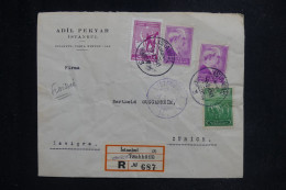 TURQUIE - Enveloppe  Commerciale En Recommandé De Istanbul Pour La Suisse En 1943 - L 144321 - Lettres & Documents