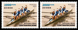 CENTRAL AFRICAN 2023 - SET 2V - AVIRON ROWING - OLYMPIC GAMES PARIS 2024 PREOLYMPIC YEAR - MNH - Aviron