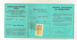 Carte De Pêche 8 Pages , Fédération De La Vienne, PÊCHEURS CHATELLERAUDAIS, 1994, Frais Fr 1.75 E - Ohne Zuordnung