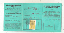 Carte De Pêche 8 Pages , Fédération De La Vienne, PÊCHEURS CHATELLERAUDAIS, 1994, Frais Fr 1.75 E - Zonder Classificatie
