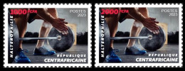 CENTRAL AFRICAN 2023 - SET 2V - HALTEROPHILIE WEIGHTLIFTING WEIGHT - OLYMPIC GAMES PARIS 2024 PREOLYMPIC YEAR - MNH - Gewichtheben