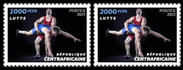 CENTRAL AFRICAN 2023 - SET 2V - LUTTE WRESTLING - OLYMPIC GAMES PARIS 2024 PREOLYMPIC YEAR - MNH - Lotta