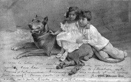 J2606 - ENFANTS - CHIEN - Groupes D'enfants & Familles