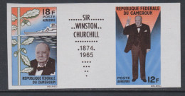 Cameroun PA N° 67A  Nd XX Mort De Sir Winston Churchill. Le Triptyque Non Dentelé, Sans Charnière TB - Cameroun (1960-...)