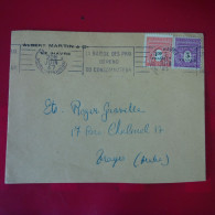 LETTRE LE HAVRE ALBERT MARTIN ET CIE POUR TROYES CACHET LA BAISSE DES PRIX DEPEND DU CONSOMMATEUR - Covers & Documents