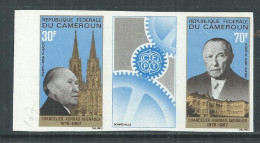 Cameroun PA N° 107A  Nd XX Souvenir Du Chancelier K. Adenauer, Le Triptyque Non Dentelé, Sans Charnière TB - Cameroun (1960-...)