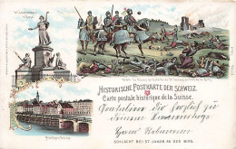 Litho Armée Suisse Militaria Schweizer Armee Militär Historische Postkarte Der Schweiz Basel Birs 1444 St. Jakob 1907 - Basilea