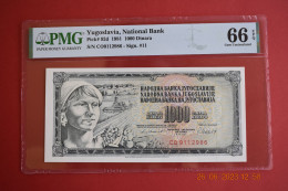 Banknotes Yugoslavia 1000 Dinara 1981  PMG 67 P#92d - Yougoslavie