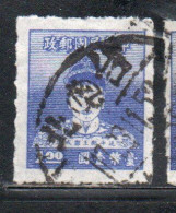 CHINA REPUBLIC REPUBBLICA DI CINA TAIWAN FORMOSA 1950 CHENG CH'ENG-KUNG KOXINGA 1$ USED USATO OBLITERE' - Used Stamps