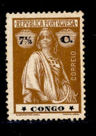 ! ! Congo - 1914 Ceres 7 1/2 C - Af. 106 - MH - Portugiesisch-Kongo