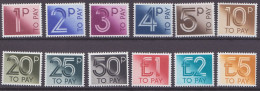 GRANDE BRETAGNE TAXE  1982 Y & T 86-97 SG D90-101 NEUFS SANS CHARNIERES - Postage Due