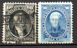 Col33 Argentine Argentina 1867  N° 22 & 23 Oblitéré Cote : 9,50€ - Used Stamps