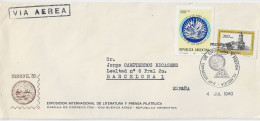 3785   Carta  Aérea Prenfil 1980, Expo Internacional De Literatura Y Prensa Filatelica.Viñeta, Label - Cartas & Documentos