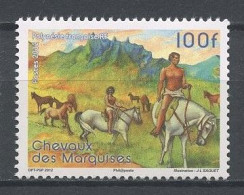 POLYNESIE 2012 N° 1008 ** Neuf MNH  Superbe Faune Chevaux Marquises Fauna Animaux Hommes Femmes - Neufs