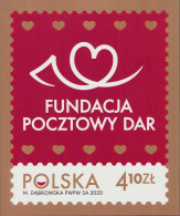 Poland 2020 Booklet, The Postal Gift Foundation 10 Hearts, Help, Post + Stamp MNH** - Neufs