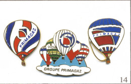 LOT 3 Pin's Transport - Montgolfière / Ballons Du Groupe Primagaz. Non Est & Est. BI. EGF. T951-14B - Montgolfier