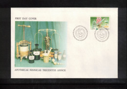Finland 1989 300 Years Of Pharmacies In Finland FDC - Pharmacie