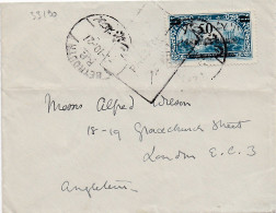 33190# GRAND LIBAN LETTRE Obl BEYROUTH 1927 Pour LONDRES ANGLETERRE ENGLAND LONDON - Cartas & Documentos