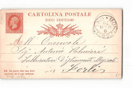 17551 CARTOLINA POSTALE 10 CENT  - MONTEGRIMANO X FORLI 1879 - Stamped Stationery