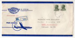 1974. YUGOSLAVIA,MONTENEGRO,SVETI STEFAN HOTEL ENTERPRISE SVETI STEFAN,AIRMAIL,TITO,HEADED RECORDED COVER TO BELGRADE - Cartas & Documentos