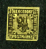 1181 Wx Bergdorf 1861 Scott 3 M* (Lower Bids 20% Off) - Bergedorf