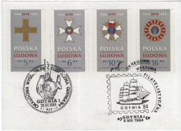 Poland Polska 1984 40th Anniversary Of The Preople's Republic Of Poland, Cancled In Gdynia, Ship Ships Fish Fishes - Postzegelboekjes