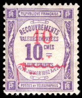 French Morocco 1911 10c Postage Due Lightly Mounted Mint. - Postage Due