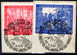 Allied Occupation 1947 Leipzig Autumn Fair Fine Used With Special Cancels. - Gebraucht