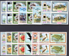 Anguilla 1976 Constitution Set With Diagonal O In Pair With Normal (missing 2 Values) Unmounted Mint. - Anguilla (1968-...)