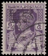 Burma 1947 6p Double Overprint Fine Used. - Burma (...-1947)