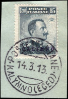 Calimno 1912-21 15c Slate Fine Used On Piece. - Egée (Calino)